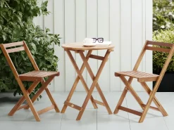 Set bistrot Pieghevole SACILE Legno d'acacia Marrone
