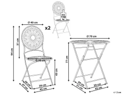 Set bistrot Pieghevole SCAFA Metallo Bianco