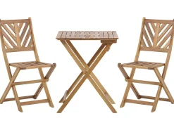 Set bistrot Pieghevole TERNI Legno d'acacia Marrone