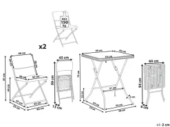 Set bistrot Pieghevole TRAPPETO Grigio