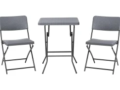Set bistrot Pieghevole TRAPPETO Grigio