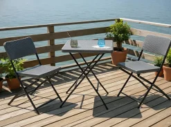 Set bistrot Pieghevole TRAPPETO Grigio