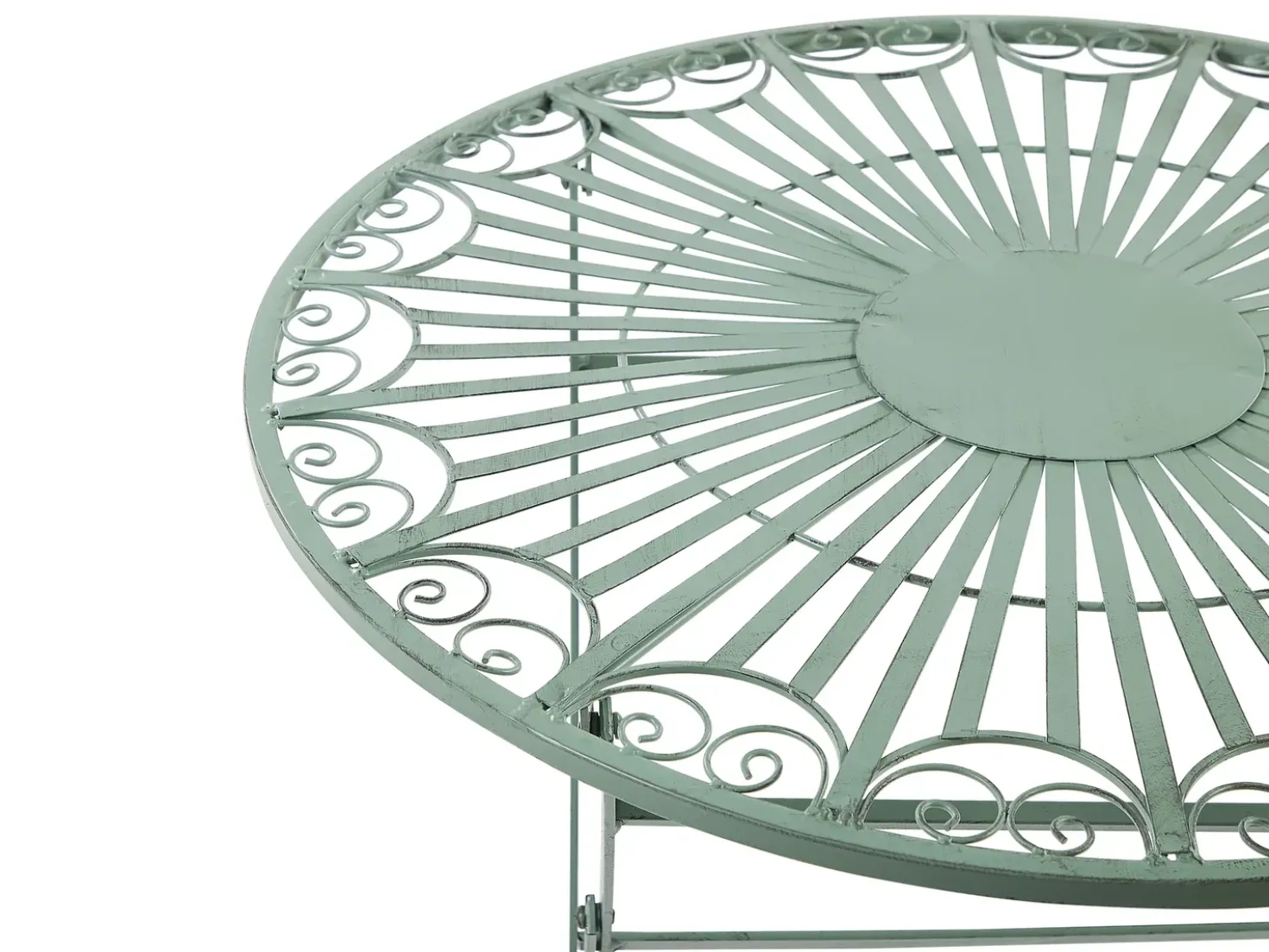 Set bistrot Pieghevole TRENTO Metallo Verde chiaro