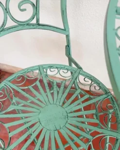 Set bistrot Pieghevole TRENTO Metallo Verde chiaro