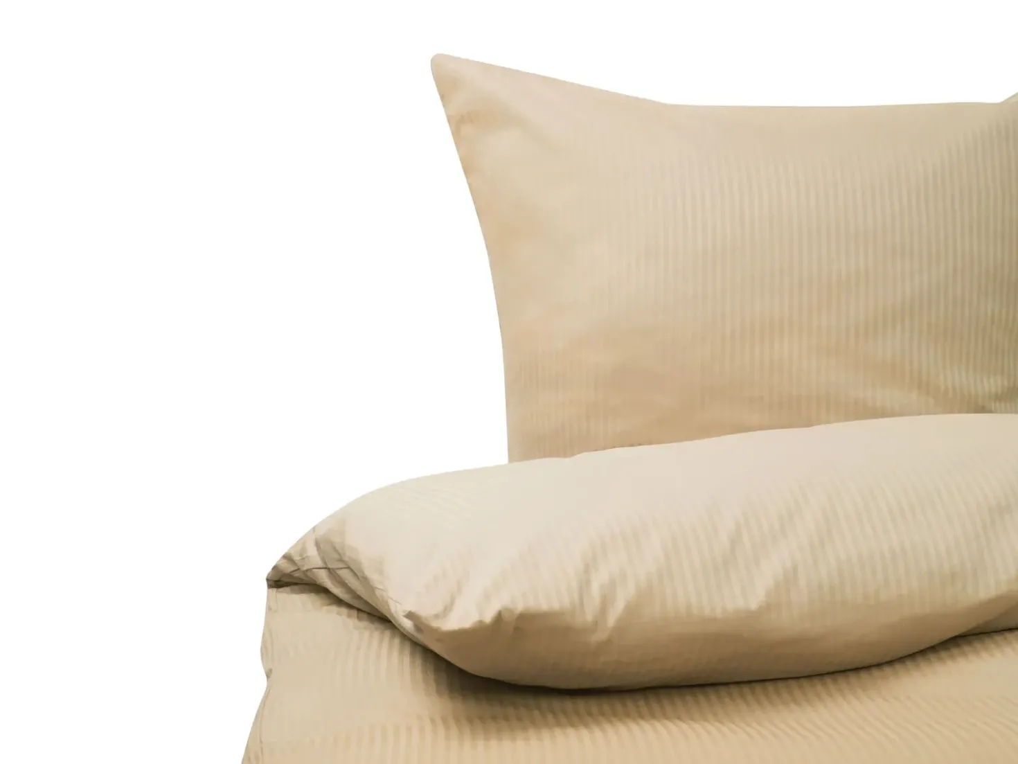 Set Copripiumino AVONDALE Raso di Cotone 135 x 200 cm Beige