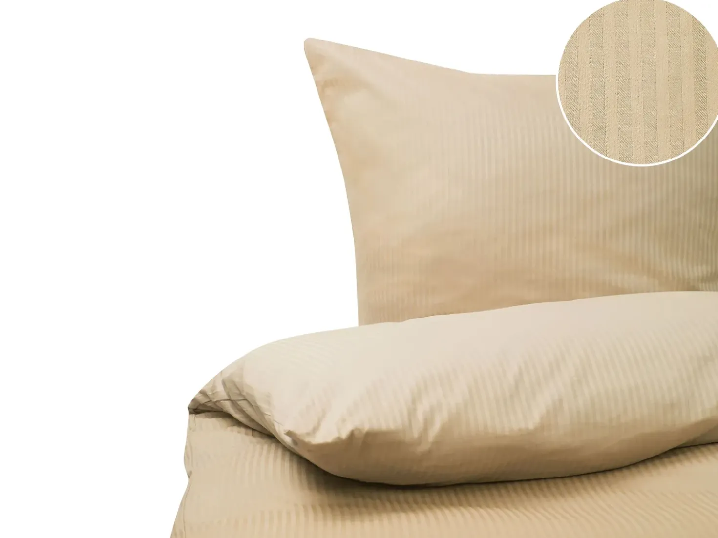 Set Copripiumino AVONDALE Raso di Cotone 135 x 200 cm Beige