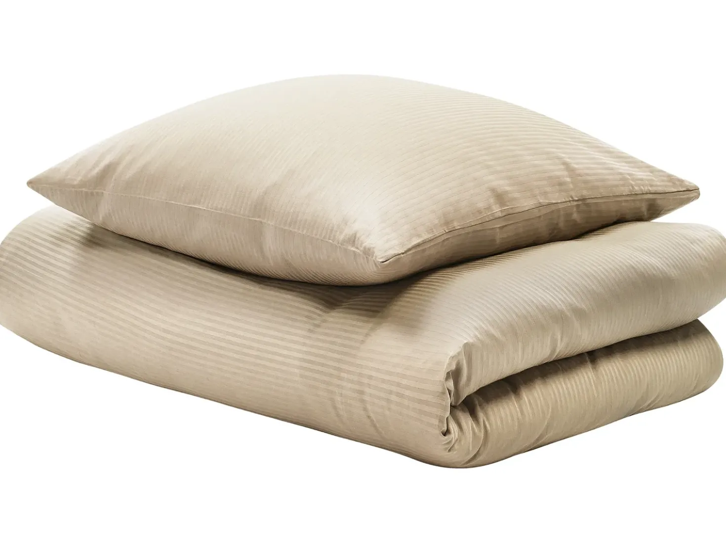 Set Copripiumino AVONDALE Raso di Cotone 135 x 200 cm Beige