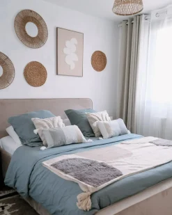 Set Copripiumino AVONDALE Raso di Cotone 220 x 240 cm Grigio
