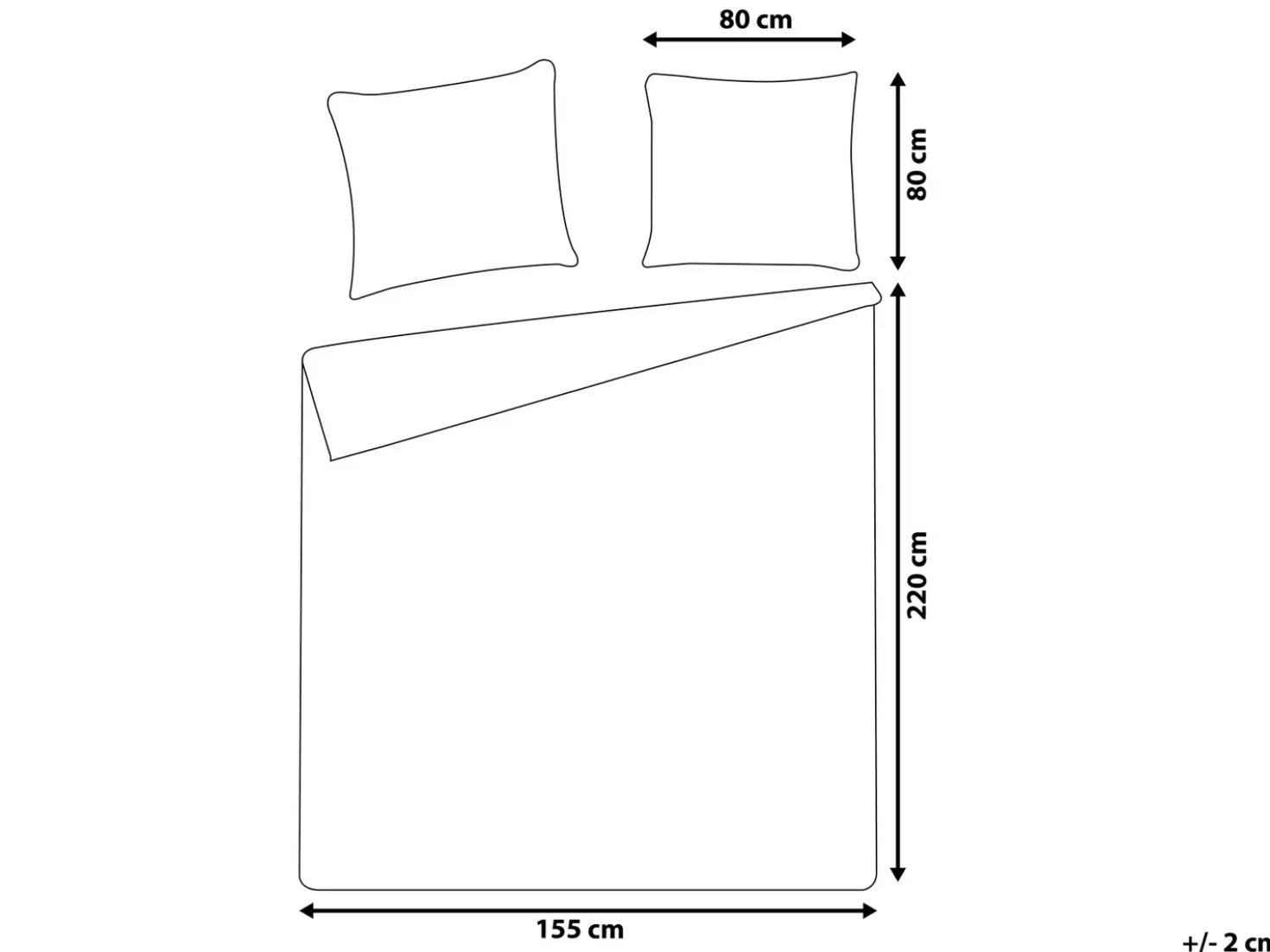 Set Copripiumino AVONDALE Raso di Cotone 155 x 220 cm Bianco