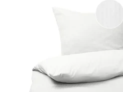 Set Copripiumino AVONDALE Raso di Cotone 155 x 220 cm Bianco