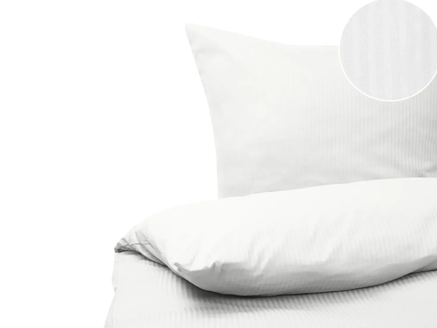 Set Copripiumino AVONDALE Raso di Cotone 155 x 220 cm Bianco