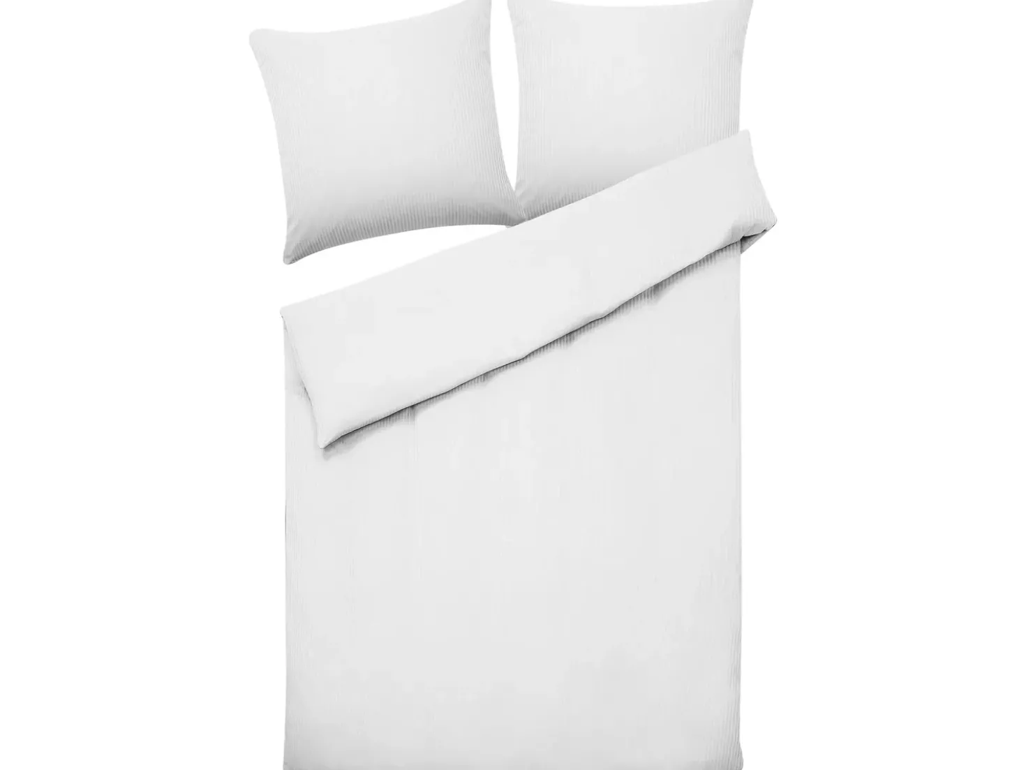 Set Copripiumino AVONDALE Raso di Cotone 155 x 220 cm Bianco
