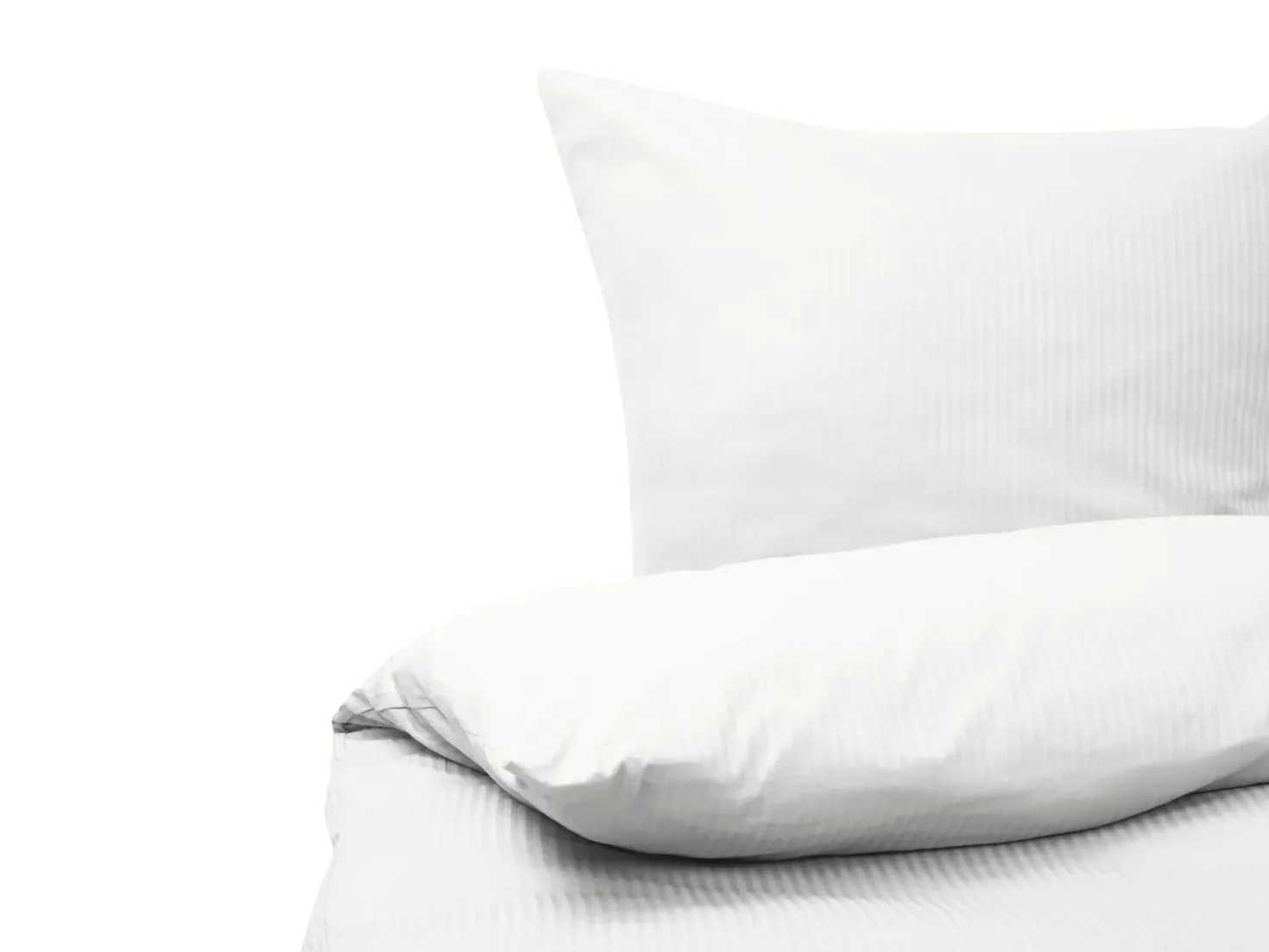 Set Copripiumino AVONDALE Raso di Cotone 155 x 220 cm Bianco