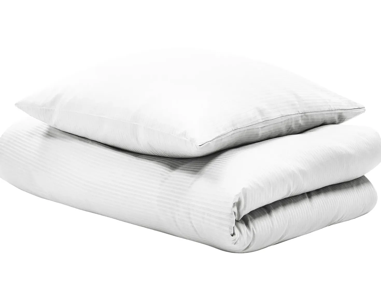Set Copripiumino AVONDALE Raso di Cotone 155 x 220 cm Bianco