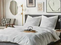 Set Copripiumino AVONDALE Raso di Cotone 155 x 220 cm Bianco