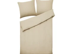 Set Copripiumino AVONDALE Raso di Cotone 155 x 220 cm Beige