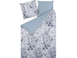 Set Copripiumino BALLARD Raso di Cotone 155 x 220 cm Blu