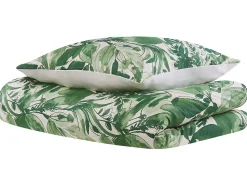 Set Copripiumino GREENWOOD Raso di Cotone 135 x 200 cm Verde