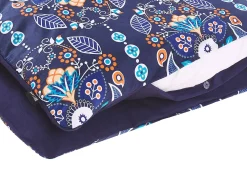 Set Copripiumino MADRONA Raso di Cotone 155 x 220 cm Blu scuro