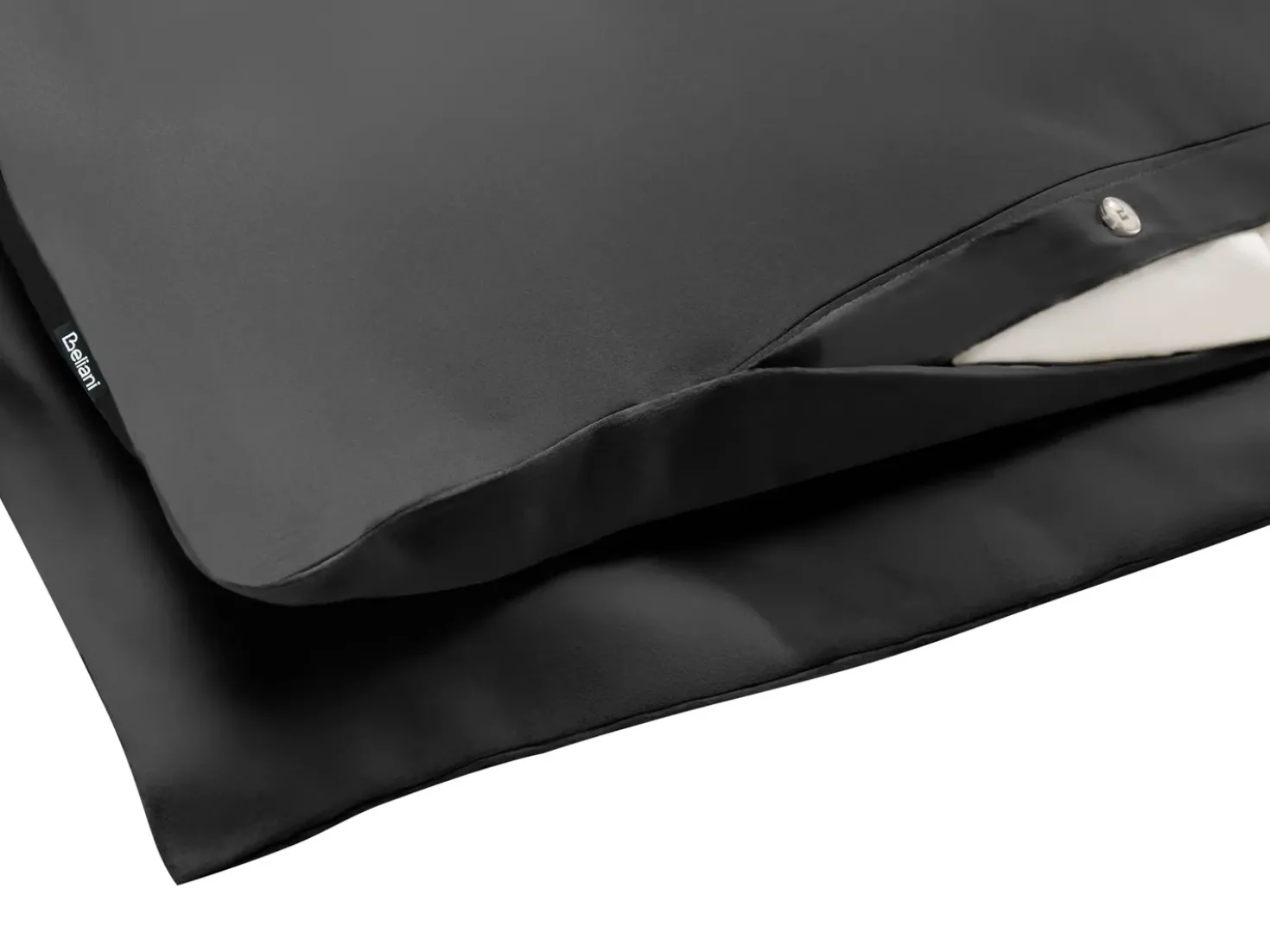 Set Copripiumino PARKROSE Raso di Cotone 220 x 240 cm Nero