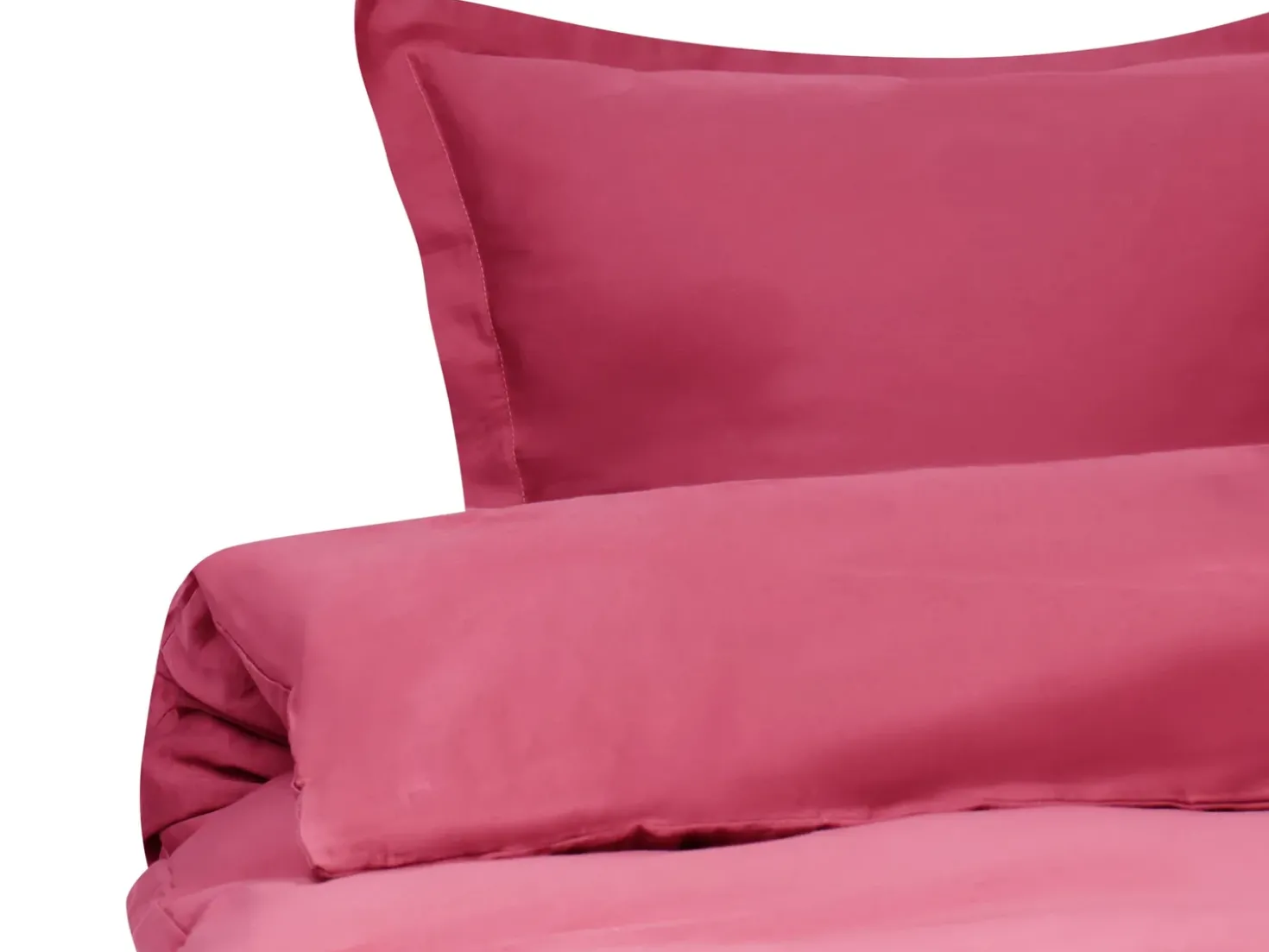 Set Copripiumino PARKROSE Raso di Cotone 220 x 240 cm Bordeaux