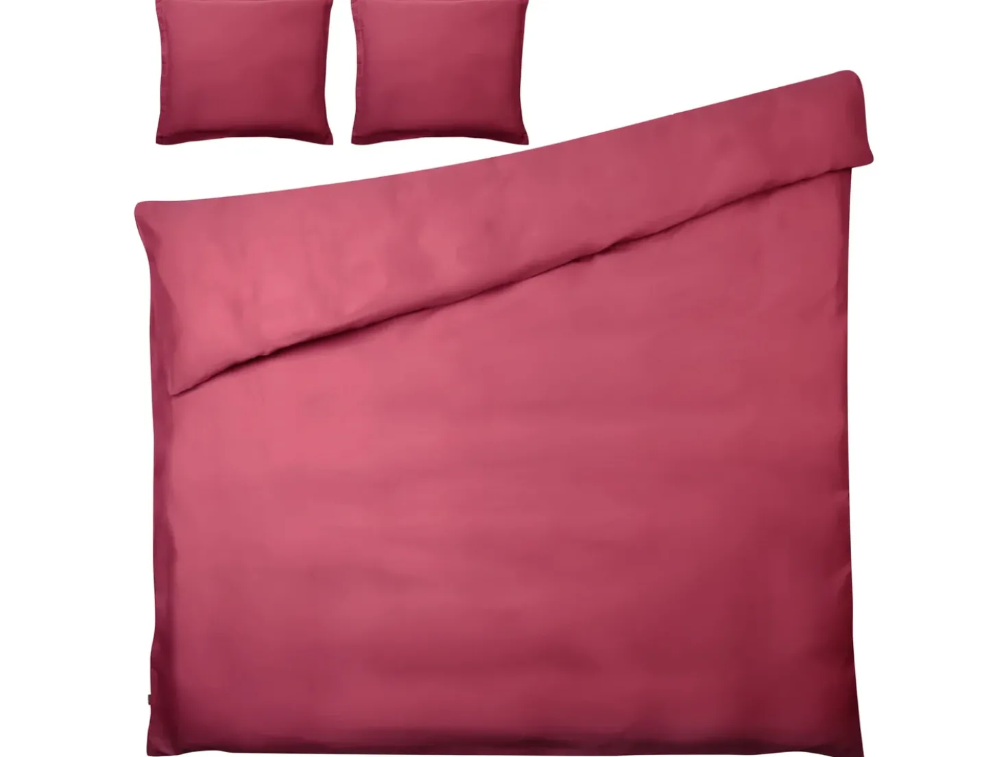 Set Copripiumino PARKROSE Raso di Cotone 220 x 240 cm Bordeaux