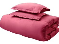 Set Copripiumino PARKROSE Raso di Cotone 220 x 240 cm Bordeaux