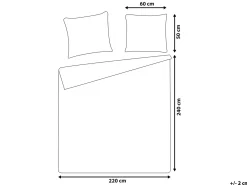 Set Copripiumino PARKROSE Raso di Cotone 220 x 240 cm Beige