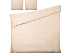 Set Copripiumino PARKROSE Raso di Cotone 220 x 240 cm Beige