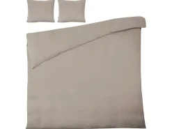 Set Copripiumino SUMNER Mussola di cotone 220 x 240 cm Tortora