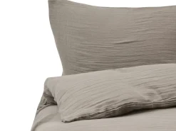 Set Copripiumino SUMNER Mussola di cotone 220 x 240 cm Tortora