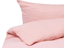 Set Copripiumino SUMNER Mussola di cotone 220 x 240 cm Rosa pastello