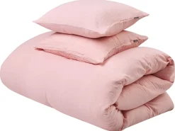 Set Copripiumino SUMNER Mussola di cotone 220 x 240 cm Rosa pastello