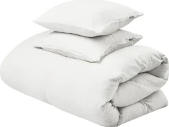 Set Copripiumino SUMNER Mussola di cotone 220 x 240 cm Bianco sporco
