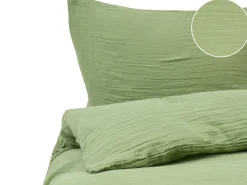 Set Copripiumino SUMNER Mussola di cotone 220 x 240 cm Verde