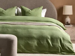 Set Copripiumino SUMNER Mussola di cotone 220 x 240 cm Verde