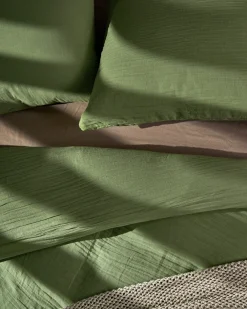 Set Copripiumino SUMNER Mussola di cotone 220 x 240 cm Verde