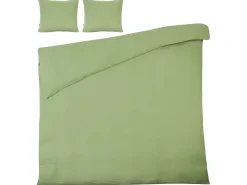 Set Copripiumino SUMNER Mussola di cotone 220 x 240 cm Verde