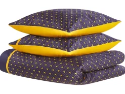 Set Copripiumino WALLINGFORD Raso di Cotone 155 x 220 cm Blu