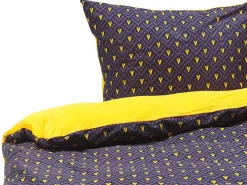 Set Copripiumino WALLINGFORD Raso di Cotone 155 x 220 cm Blu