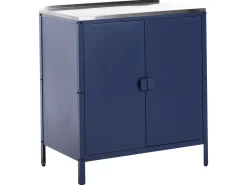 Set cucina da esterno 3 elementi con lavello VILAMA Metallo Blu