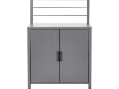 Set cucina da esterno 4 elementi con lavello VIGGIANO Metallo Grigio
