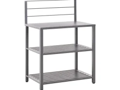 Set cucina da esterno 4 elementi con lavello VIGGIANO Metallo Grigio
