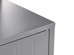 Set cucina da esterno 4 elementi con lavello VIGGIANO Metallo Grigio