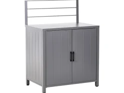 Set cucina da esterno 4 elementi con lavello VIGGIANO Metallo Grigio