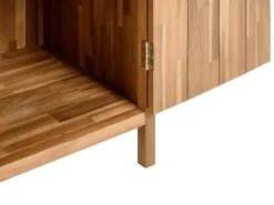 Set cucina da esterno 3 elementi con lavello VENOSA Legno d'acacia Marrone/Nero
