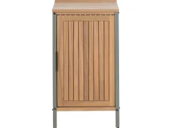Set cucina da esterno 3 elementi con lavello IVREA Legno di acacia certificato Marrone/Argento