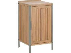 Set cucina da esterno 3 elementi con lavello IVREA Legno di acacia certificato Marrone/Argento