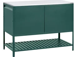 Set cucina da esterno 2 elementi con lavello MAENZA Metallo Verde
