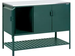 Set cucina da esterno 2 elementi con lavello MAENZA Metallo Verde